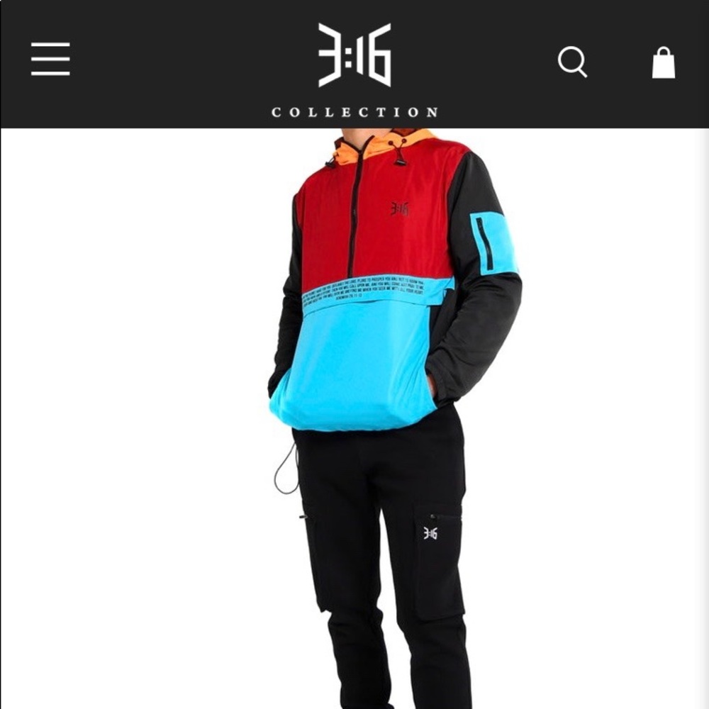 3:16 Collection Scripture Windbreaker XS